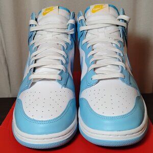 Nike Dunk High Retro Homer Blue Chill White Amarillo Sz 12 Men UNC DD1399-401